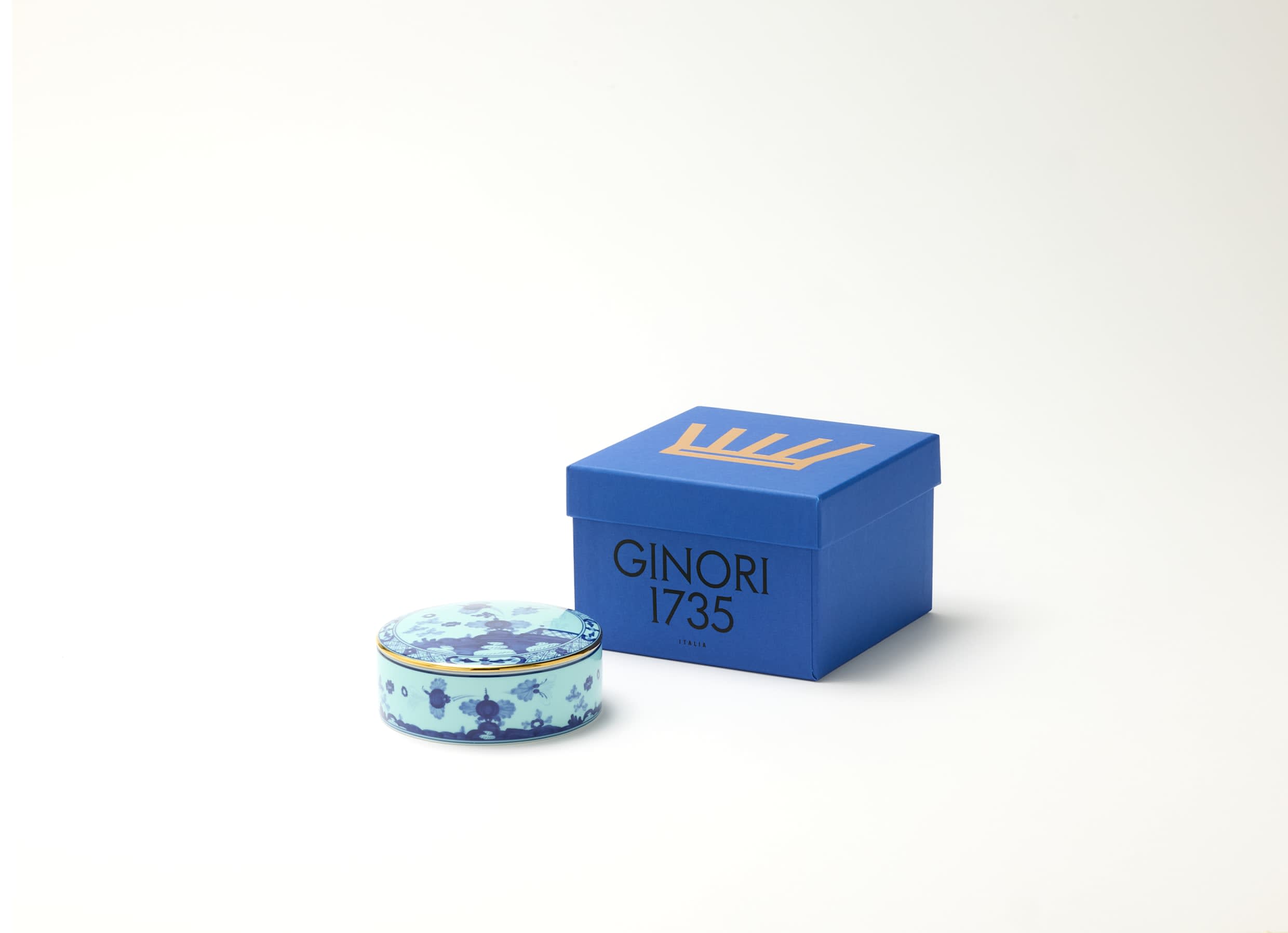 Light-blue porcelain trinket box | GINORI 1735